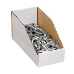 USA BBINMT615 Open Top Bin Boxes, 6″ x 15″ x 4 1/2″, Oyster White (Pack of 50)