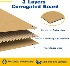 EZALFTIN 50 Pack 6x6x4 inches Small Shipping Boxes Brown Corrugated Cardboard…