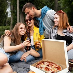 Extra Thin White Pizza Boxes – 12″ x 12″ x 1.9″ Pack of 10 – Lightweight and …