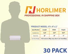 6x4x1 Shipping Boxes Set of 30, White Corrugated Cardboard Mailer Box for Packin