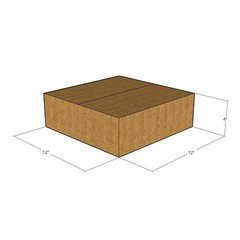 5 12x12x4 Kraft Brown Corrugated Shipping Boxes 32 ECT Single-Wall New