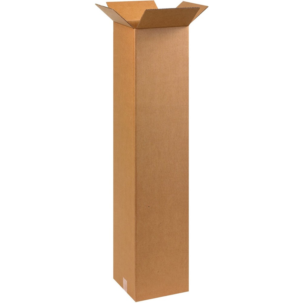 PARTNERS BRAND 10 x 10 x 48 Corrugated Cardboard Boxes, Tall 10L x 10W x 48H, Pa