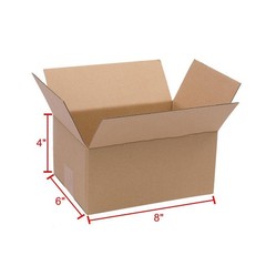 100 Pieces 8x6x4 Cardboard Boxes Mailing Moving Packing Shipping Box for UPS