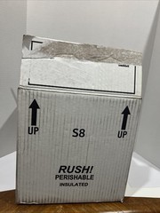 Insulated Styrofoam Cooler & Cardboard Shipping Box Interior 8.125×6.125×8″ Deep