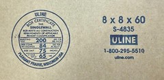 8″ x 8″ x 60″ CARDBOARD BOX – 200 lb – SINGLE BOX – TALL