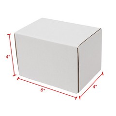 50 Pcs White Yellow Cardboard Boxes 6x4x4in Shipping Storage Moving Mailers
