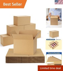 Reinforced 8x6x6 Kraft Boxes – 40-Pack Perfect for Gifts & Small Business Needs