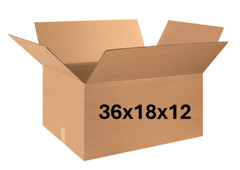 36″ x 18″ x 12″ CARDBOARD BOX – 200 lb – SINGLE BOX