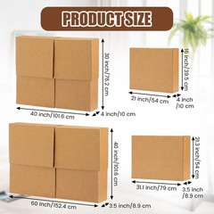 2 Sets 8 Pcs Large TV Picture Mirror Moving Boxes, 40″ x 30″ x 4″/60″ x 40″ x…