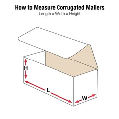 Aviditi White Corrugated Cardboard Mailing Boxes, 10 x 4 7/8 x 3 3/4 Inches, Pac
