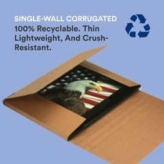 BOX USA Flat Mailer Shipping Boxes 18L x 12W x 2H Large 50-Pack | Corrugated Car