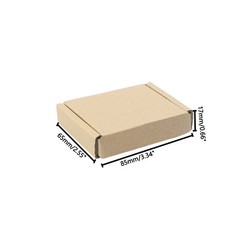 50pcs Small Kraft Cardboard Boxes Packing Boxes 1.5mm Thick Cardboard, 3.4 x …
