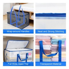 Moving Bags Heavy Duty with Smooth Dual Zippers,Heavy Duty Storage Totes with…