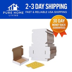 50-Pack 6x4x1 Eco-Friendly Shipping Boxes | Lightweight Corrugated Mailers