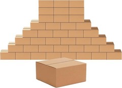 Brand New 40 Pack Small Cardboard Shipping Boxes 8x8x4 Inches Brown