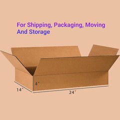 25PC Shipping Boxes 24X14X4″ Corrugated Cardboard Packing Moving Storage
