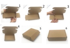 Small Cardboard Shipping Box Mailers 6x4x1.6 Inch Corrugated Packaging Storag