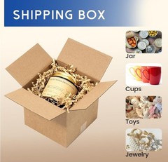 4x4x4 Shipping Boxes 50 Pack – Small Corrugated Cardboard Mug Mailer Box Brown.
