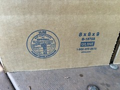 24 pcs ULine Corrugated Cardboard Boxes 8 x 8 x 9