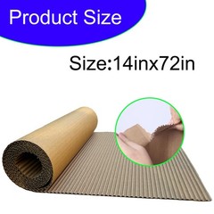 14x 72in Brown Single Face Corrugated B Flute Cardboard Roll ，Shipping Corrug…