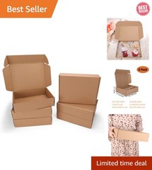 Lightweight 12x9x3 Inch Cardboard Boxes – 6 Pack for Easy Shipping and Wrapping