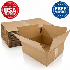 100 Pack 8x6x4 Corrugated Shipping Boxes Cardboard Mailer Packing Cartons