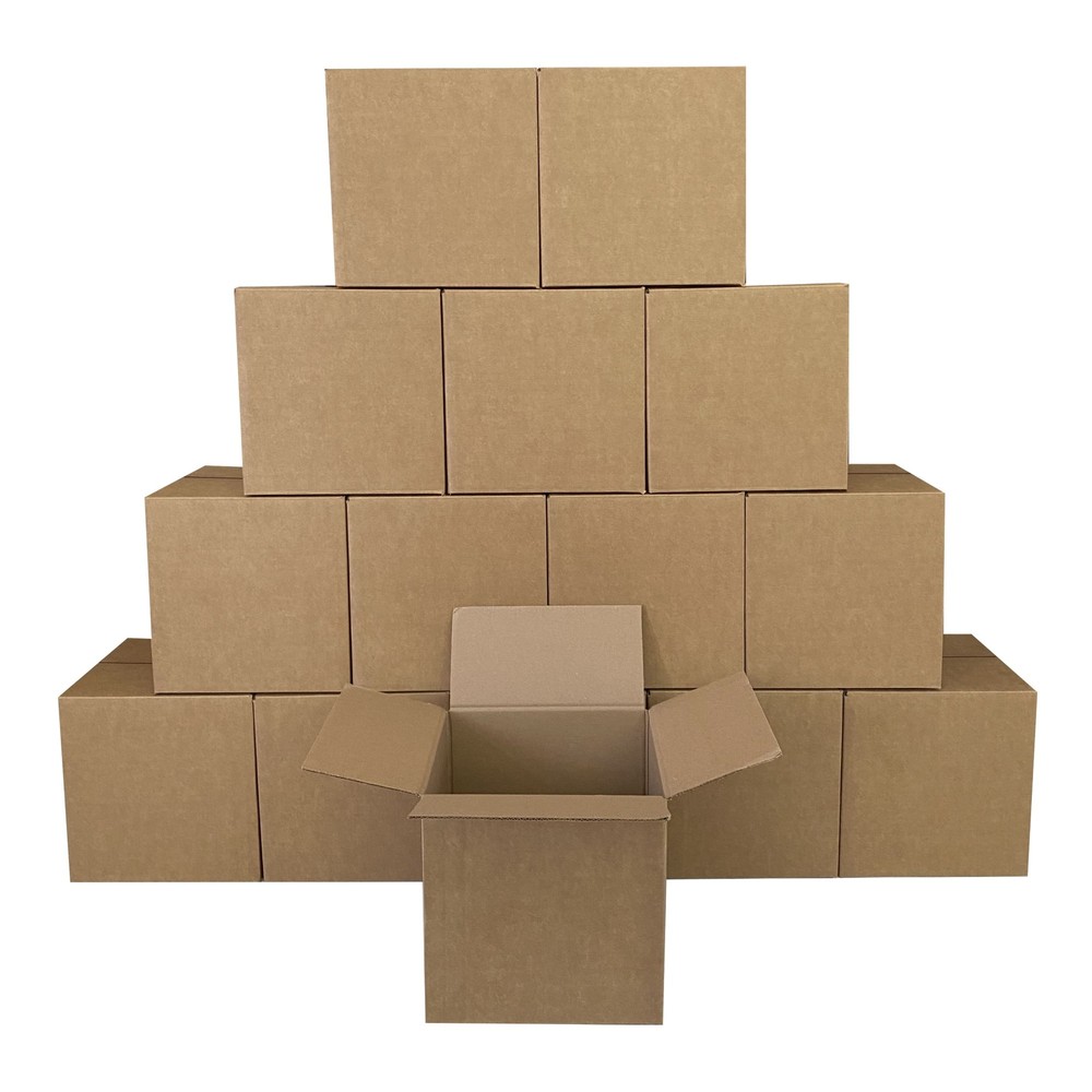 UOFFICE Heavy Duty Corrugated Boxes 16″x16″x16″ 275lb. 15 Count Boxes for Shippi