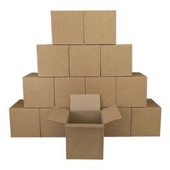 UOFFICE Heavy Duty Corrugated Boxes 16″x16″x16″ 275lb. 15 Count Boxes for Shippi