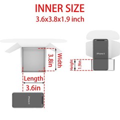 Small Black Shipping Boxes for Small Business Pack of 25-4x4x2 inches Cardboa…