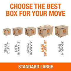 Large Moving, Shipping, Packing Box with Handles (40 Pack)