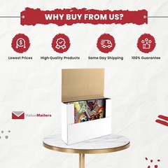 100 LP Premium Record Album Mailers Book Box Variable Depth Laser Disc Mailers