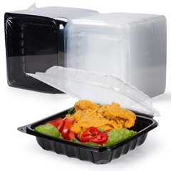 YANGRUI 25-Pack 34 oz 8″ Clamshell Takeout Container Shrink-Wrapped No Wash |…