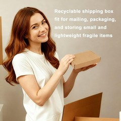 6x4x1 Inches Small Packing Boxes – 100 Recyclable Corrugated Mailers in Brown