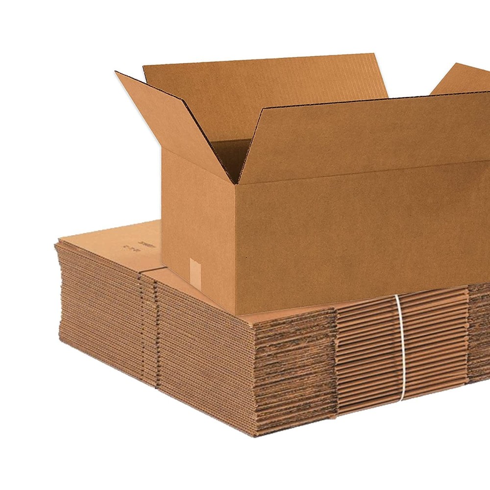 18 1/2 x 12 1/2 x 8 Corrugated Cardboard Boxes, Medium 18.5″L x 12.5″W x 8″H,…