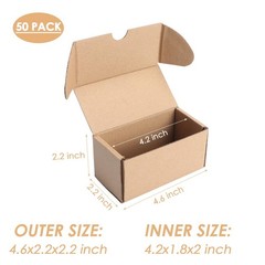 4.6×2.2×2.2 inch Shipping Boxes Bulk 50 Pack Brown, Tab Lock Tuck Top Mailer …