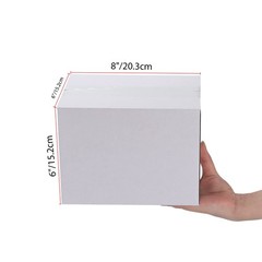 8x6x6 Shipping Boxes Set of 40, White Corrugated Cardboard Box for Mailing Pa…