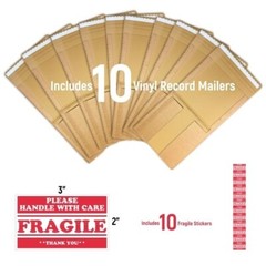 Vinyl Record Shipping Boxes (10pk)  LP Mailer  Holds 1 – 8 12 inch Records