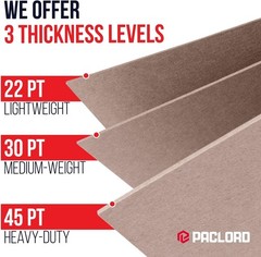 11″ x 17″ Brown Kraft Plain Chipboard Sheets, 30 Pt Thick – Made in USA Durable
