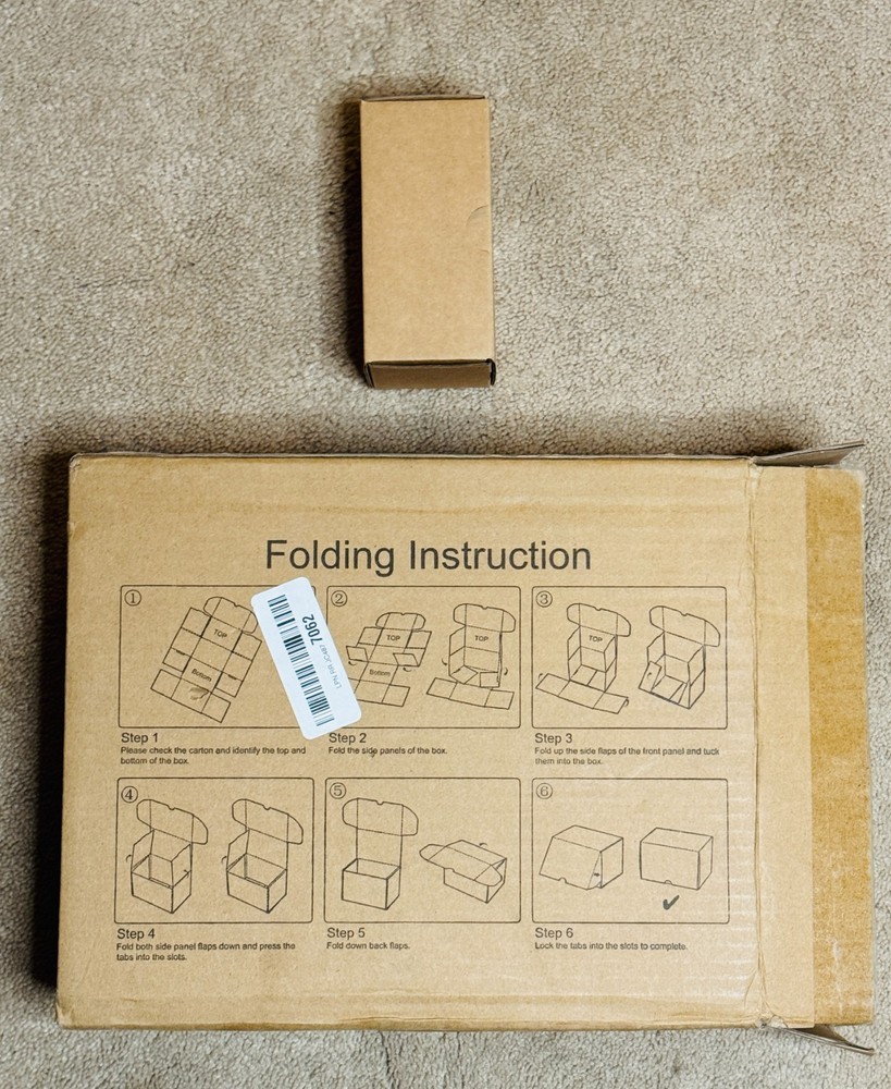 50pcs- 4.6×2.2×2.2 Cardboard Paper Boxes Mailing Packing Shipping Box’s