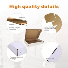 50 Pack 6x4x1” Small Shipping Boxes, Corrugated Cardboard Mailers for Busine…