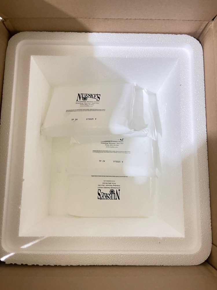 Perishable Styrofoam Insulated Shipping Cooler Box 15”x13″x10” w/ 4 ice Packs(DR