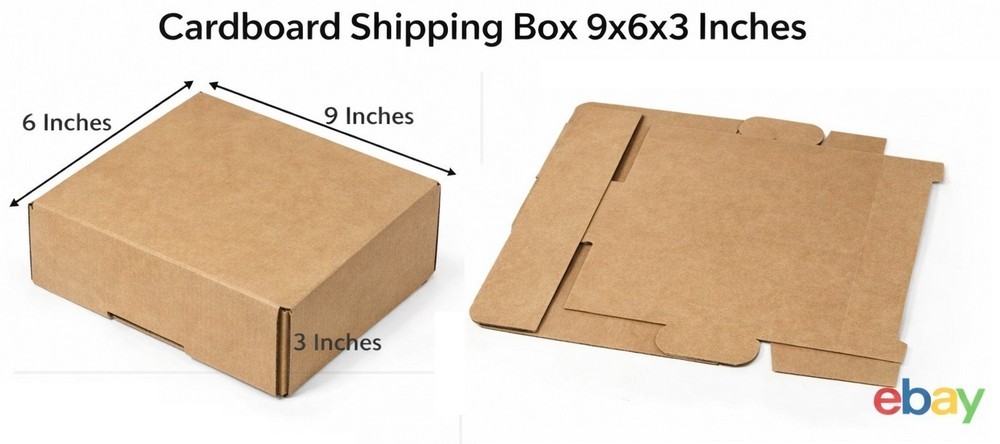 LOT OF 25 9″ x 6″ x 3″ Corrugated Kraft Mailer Shipping Box FREE SHIP Cardboard