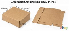 LOT OF 25 9″ x 6″ x 3″ Corrugated Kraft Mailer Shipping Box FREE SHIP Cardboard