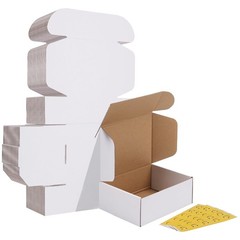 Recyclable 8x6x3 Shipping Box Set of 25 – Convenient Mailers with Stickers