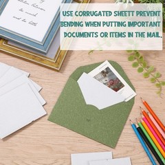 Versatile 50 Pack White Corrugated Cardboard Sheets for Mailing & Art Projects