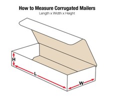 7 1/2×3 1/2×3 1/4 White Corrugated Shipping Mailers Packing Box Folding 50 pack