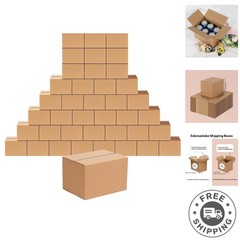 40-Pack Eco-Friendly Shipping Boxes 8x6x6 Inches – Perfect for Packing & Moving