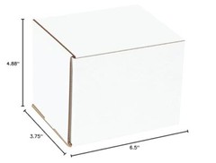 White Corrugated Cardboard Mailing Boxes, 6 1/2 x 4 7/8 x 3 3/4 Inches, Pack …