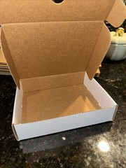 11x7x2” Corrugated Cardboard Mailing Boxes – White (25 Pack)