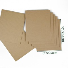 50 Pack Brown Corrugated Cardboard Sheets 8″L x 10″W, Flat Kraft Sheet for DI…